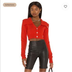 Helmut Lang Crop Cardi in Flare